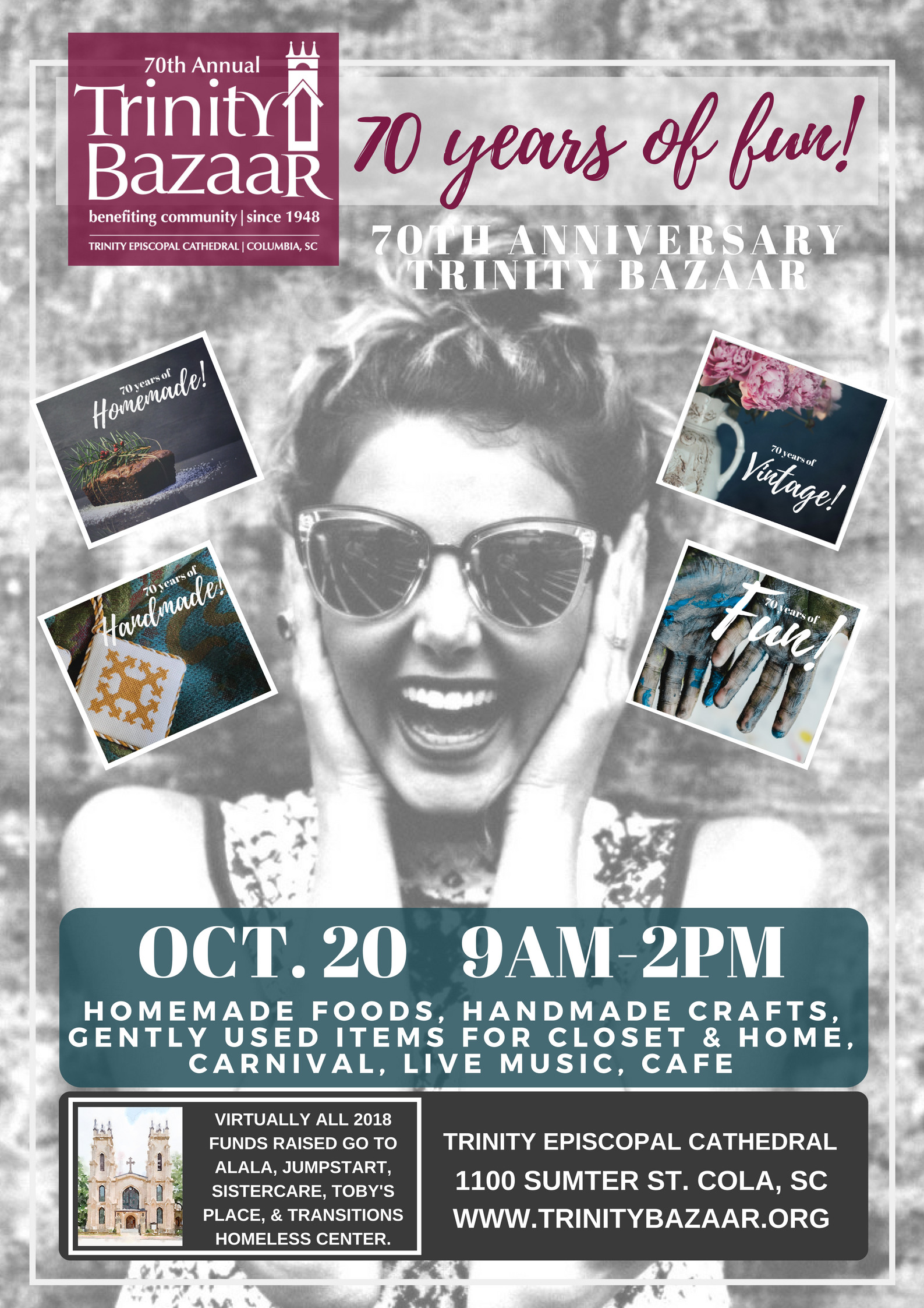Trinity Bazaar Poster - 70 years of fun!